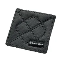 product of Browne USA 5436102 KitchenGrips Hot Pad, 7" x 7" Black Neoprene, Heat -134°F-500°F, Dishwasher Safe