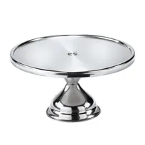 product of Browne USA 57125 Cake Stand, 12" Diameter x 7-1/8" Height, Stainless Steel, 7-9" Height Range