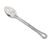 product of Browne USA 572113 - 11" Slotted Serving Spoon, Stainless Steel Mirror, Grooved Handle, 1.0 mm Thick