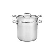 product of Browne USA 5724076 Double Boiler Set 3-Piece 16 Qt 11" Pot, Al/Steel Core, Induction-Ready, NSF