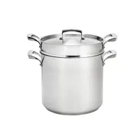 product of Browne USA 5724080 Double Boiler Set, 20 Qt Pot with Lid, Stainless/Aluminum Core, Induction Ready