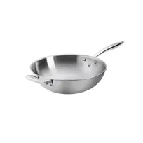 product of Browne USA 5724095 Thermalloy 5-Qt 12" Wok, Stainless Steel, Handle, Induction Ready, NSF