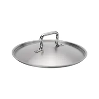product of Browne USA 5734128 11" Domed Stainless Steel Sauce Pan Lid, Self-Basting, Riveted Loop Handle