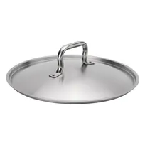 product of Browne USA 5734134 Sauté Pan Cover, 13-2/5" Diameter, Stainless Steel Lid, Self-Basting, NSF