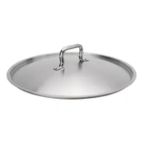product of Browne USA 5734145 Pot Cover, 17-7/10" Stainless Steel Lid Riveted Handle, NSF, Fits 5733960/5734024