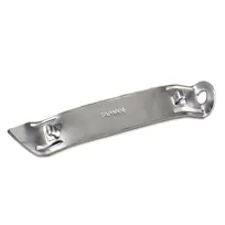 product of Browne USA 574078 Bottle Opener/Can Punch, 4" Nickel-Plated, Small-to-Medium Can Size - Bar Tool