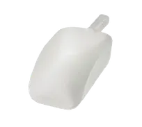 product of Browne USA 574873 Ice Scoop, 64 Oz (1.9 L) Flat-Bottom Plastic Scoop, White, Dishwasher Safe