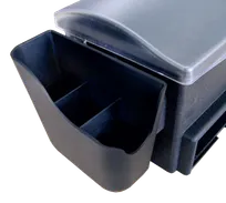 product of Browne USA 574877 Bar Caddy Set of 2 (L/R), 6" x 2-1/3" x 5.5", Black Plastic - Set