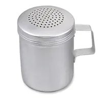 product of Browne USA 575671 Dredge Shaker 10-11 oz 2-1/2" Dia x 3-7/10" H Aluminum Satin Metal Lid Handled Top