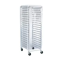 product of Browne USA 57913400 Clear PVC Bun Pan Rack Cover, 23"W x 28"D x 62"H, End Load, Resistant to -10°F