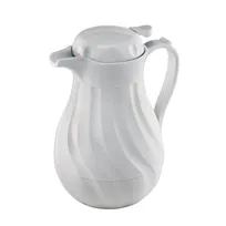 product of Browne USA 744221 Beverage Server, 40 oz (1.2 L), 9-1/2" White ABS, Thumb Lever, ID Tabs
