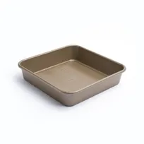 product of Browne USA 746265 - Square Baking Pan 9.5" x 9.5" x 2" Steel Non-Stick Wave Bottom 500°F Safe