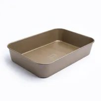 product of Browne USA 746281 CUISIPRO Roasting Pan 15.5" x 11" x 3" Carbon Steel Nonstick 500°F Dishwasher-Safe