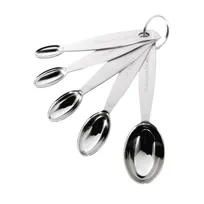 product of Browne USA 747002 5-Piece Measuring Spoon Set, Nesting 1/8-1 Tbsp Spoons, Stainless Steel - Set