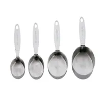 product of Browne USA 747141 Cup Set - 4-Piece Stainless Steel Cups (1 Cup, 1/2, 1/3, 1/4), Engraved - Set