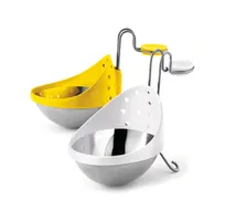 product of Browne USA 747308 Egg Poacher Set, 5.5" L x 2.5" W x 3.75" H, 1-Cup Non-Stick Cups, Steel, to 575°F