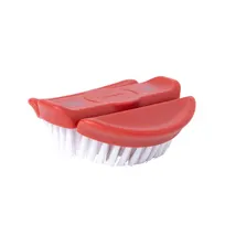 product of Browne USA 74731305 CUISIPRO Vegetable Brush, 3.5" Bristles, Three-Section Flexible Design - Red