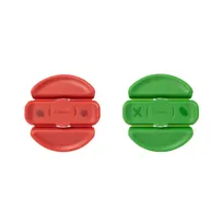 product of Browne USA 747315 CUISIPRO Vegetable Brush, 3.5" Green Handle, Stiff & Soft Bristles - 2/Set