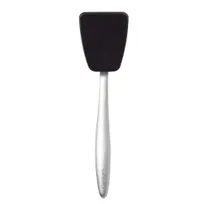 product of Browne USA 74737202 8" Black Turner, Steel Handle Heat-Resistant to 425°F, Non-Slip, Dishwasher Safe