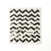 product of Browne USA 747944 CUISIPRO Eco-Cloth Kitchen Towel, Small 20x17x0.2 cm, Black ZigZag Print, 100% Biodegradable, Reusable