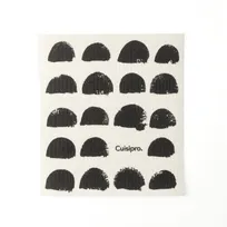 product of Browne USA 747945 CUISIPRO Eco-Cloth Kitchen Towel, 7.87x6.7 in, Black Dots, Biodegradable, Plant Ink, Dishwasher Safe