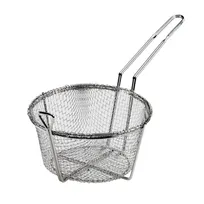 product of Browne USA 79090 Fry Basket – Round 8.5" Dia x 4-3/4" H Medium Mesh Nickel‑Plated Steel Basket