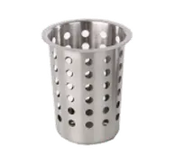 product of Browne USA 80110 Stainless Steel Cutlery Cylinder, 3-3/4" dia. x 5-1/2"H, Perforated
