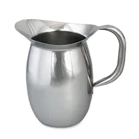 product of Browne USA 8202 Pitcher - 68 oz (8") Bell-Shaped Stainless Steel, Mirror, Tubular Handle