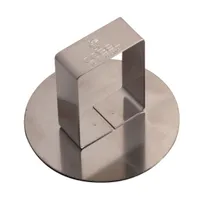 product of Louis Tellier 866660 Pastry Ring - Round Pusher, 1.9" Dia x 3.85" H, Stainless Steel Free-Form Design