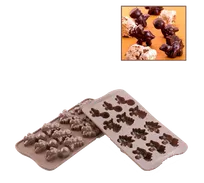 product of Louis Tellier SCG16N Chocolate Mold Dino, Flex Silicone, 24" x 16", 12 x 0.27 oz, Freezer-Oven Safe