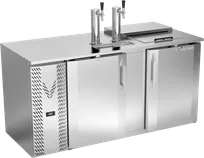 product of Victory VDD68HC-C-S Keg Cooler, 68"W×30-1/8"D×49-5/16"H, 3‑4 Kegs, 2‑Door, 2 Columns R290 1/3 HP