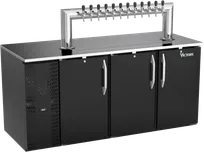 product of Victory VDD72HC-B-12T Keg Cooler, 72" W x 30" D x 49" H, Black 3½‑Keg, 12‑Tap Club‑Top, R290, 1/3 HP