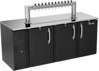 product of Victory VDD78HC-B-12T Bar Keg Cooler, 78" W, Black Exterior, 4-Barrel, 12-Tap, R290 Refrigerant