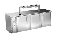 product of Victory VDD94HC-S-12T Draft Beer Cooler, 94"W x 30"D x 49"H, 5 Kegs, Stainless, Flat Top, 12‑Tap