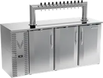 product of Victory VDDN72HC-S-12T Keg Cooler, 72"W x 26"D x 49"H, 23 cu ft, 3‑Half‑Barrel, 12‑Tap Tower