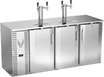 product of Victory VDDN72HC-S 72" Steel Keg Cooler, 3‑½‑Barrel (3‑Keg), Flat Top, 2 Columns, Faucets, Door Locks