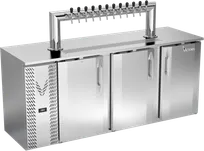 product of Victory VDDN78HC-S-12T Keg Cooler, 78"W x 26"D x 49"H, 4 ½-Barrel, 12‑Tap, Stainless R290 1/3 HP115V