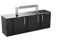product of Victory VDDN94HC-B-12T Keg Cooler, 94"W x 26"D x 49"H, Black, 5 Half‑Barrel, 12‑Tap Tower, 1/3 HP