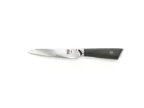 product of Mercer M13790 Utility Knife - 5" Damascus Blade, Plastic Handle, HRC 62, Full Tang, 5-7" Length