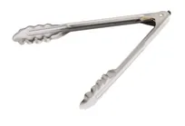 product of Mercer M21509LK - 9.5" Plating Tweezers, Pull-Lock Scalloped End, 18-0 Stainless Steel, Seafood Tools