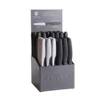 product of Mercer M23943 Knife Display, 5-3/8" x 10", with 48 x 3" Millennia Knives (12 Gray, 36 Black)