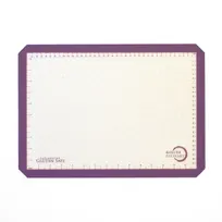 product of Mercer M31093PU Silicone Baking Mat - 11-7/8" x 16-1/2" Purple-Border, 480°F/250°C, Angle-Cut Corners