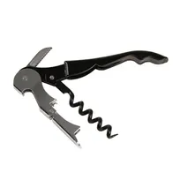 product of Mercer M33082 Waiter’s Corkscrew, 4-3/4" Black Handle, Non-Stick 5-Turn Worm, Hardened Steel