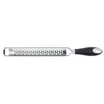 product of Mercer M35405 Grater - 8-7/8" x 1-3/16" Blade, 15" Length, 18/8 Blades, Santoprene Handle, Cover