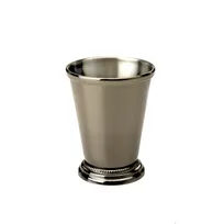product of Mercer M37032BK Julep Cup, 12 Oz (3.5" Top Dia. x 4.5" H), Black Plated, 18/8 Stainless Steel
