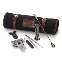 product of Mercer M37100BK 7-Piece Set,Roll, 1-2 oz Jig, 13-3/16" Spoon, Snr, 9-3/8" Tong, Y-Peeler, CK
