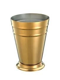 product of Mercer M37168GD Barfly Deluxe Julep Cup, 13.5 oz, 3-1/2" Top Dia x 4-5/8" H, Dual Rib, Gold Plated