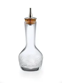 product of Mercer M37191 Barfly Bitters Bottle, 3 oz (90 ml) Glass, Steel Top with Cork, 2-3/8" x 5-5/8"