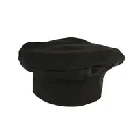product of Mercer M60110BK Millennia Beret, Velcro Closure, 65/35 Poly/Cotton Twill, Black Chef Hat - 12" Fit