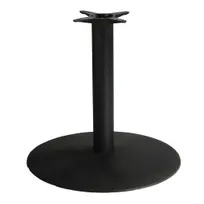 product of Original Wood Seating BS30R 30" Dia. Stamped Steel Table Base, Dining Height, Black Powder Coat Finish